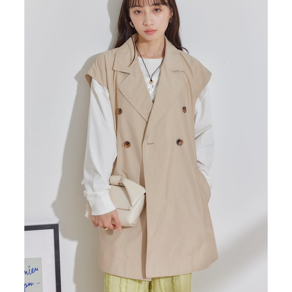 BEARDSLEY トレンチコート ジレ ジャケット マルチway ベージュ KOBE LETTUCE（コウベレタス）の「コート・ジレ・ワンピース・スカート