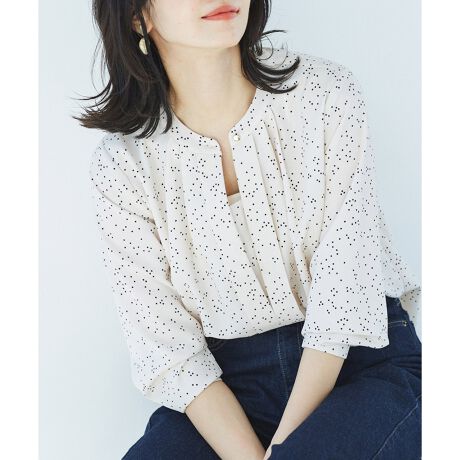 防シワ・洗える】2WAYフロントタック長袖ブラウス | ビス(VIS 