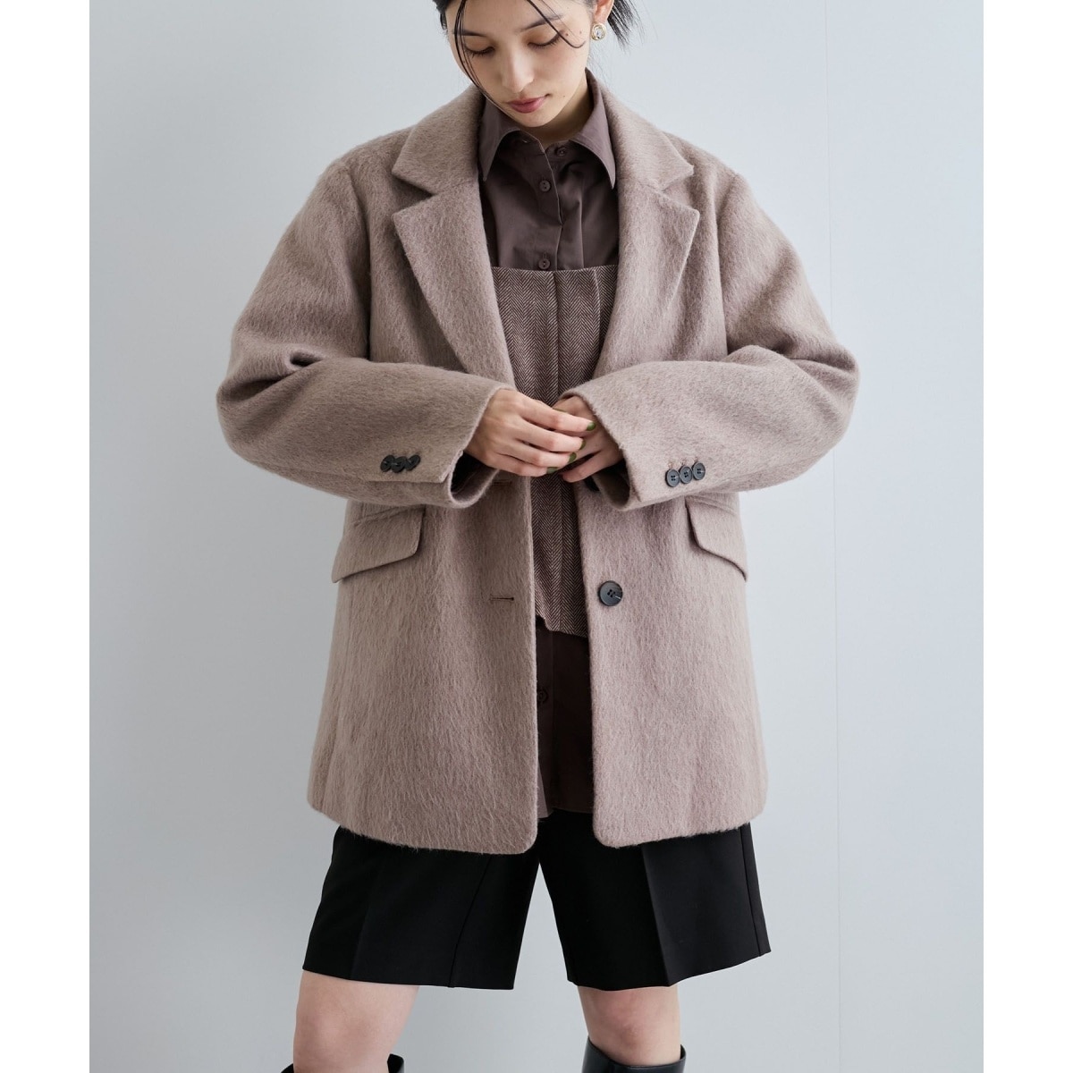 お嬢さんワッフルフレアコート | ノエミー(NOEMIE) | マルイウェブチャネル