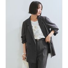 ビス(VIS)の【美easy】リラックスジャケット【接触冷感/洗える】【セットアップ対応】