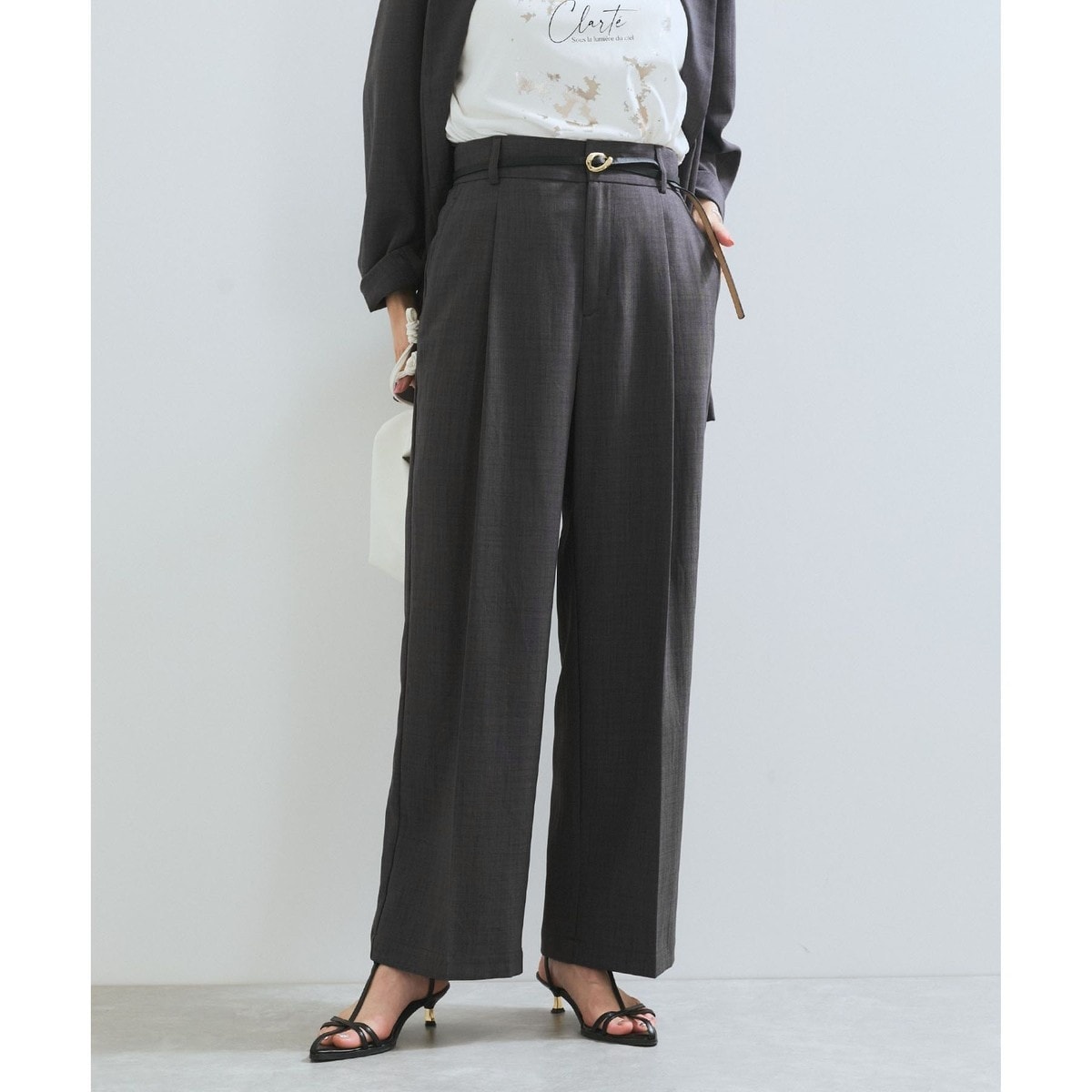 MACKINTOSH LONDON ドライサテンジョーゼットパンツ38レディース WEB・一部店舗限定】バックサテンジョーゼットパンツ(パンツ