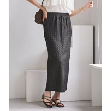 ビス(VIS)の【新色追加】【接触冷感】膨れジャガードナロースカート