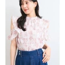 ビス(VIS)の【洗える】2WAYショルダーシアーチェックブラウス