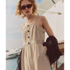 【POLO BCS】VIS別注フロントボタンツイルワンピース