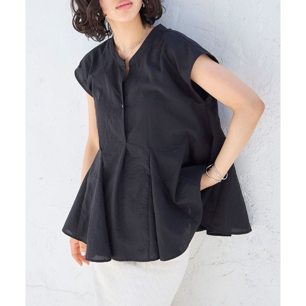 WEB限定/追加》パネルフレアーブラウス | スローブ イエナ(SLOBE IENA