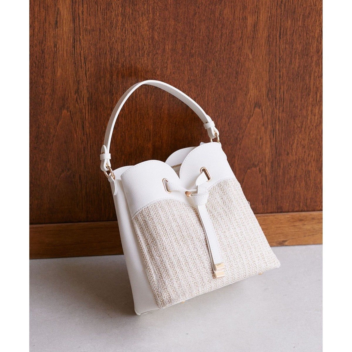 VIS ハートカットカゴバッグ　ホワイト　2WAY VIS｜【2WAY】ハートカットカゴバッグ | Rakuten Fashion(楽天