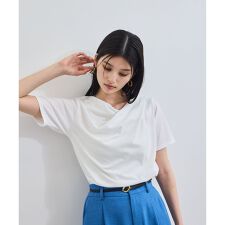 ビス(VIS)の半袖ドレープカットソー/WEB限定カラー