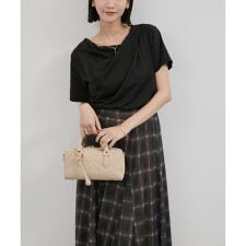 ビス(VIS)の半袖ドレープカットソー/WEB限定カラー