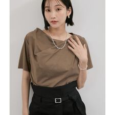 ビス(VIS)の半袖ドレープカットソー/WEB限定カラー