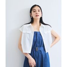 ビス(VIS)の【UVケア/洗える】フレンチスリーブサッカーブラウス