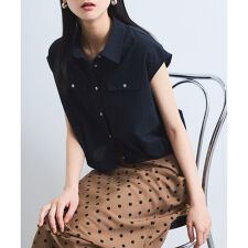 ビス(VIS)の【UVケア/洗える】フレンチスリーブサッカーブラウス