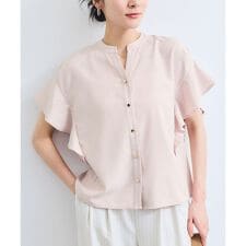 【WEB限定】フリルバンドカラースキッパーシャツ/通勤対応