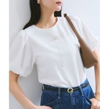 ビス(VIS)の【WEB限定】ドッキング袖ボリュームカットソー