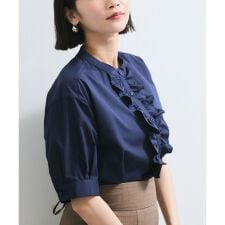 【WEB限定】フロントフリルディテール半袖ブラウス