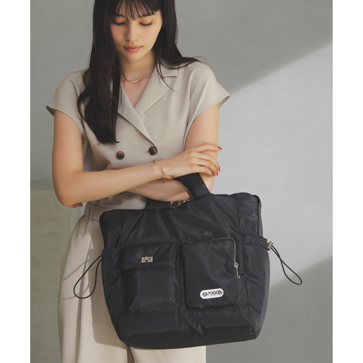 【OUTDOOR/アウトドア】SLOBE別注 キルティングトートバッグ OUTDOOR/アウトドア】SLOBE別注 キルティングトートバッグ