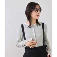 ビス(VIS)の【WEB/一部店舗限定】配色メローバイカラーカーディガン