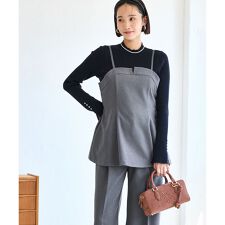 ビス(VIS)の【美easy】ウーリッシュチュニック丈ビスチェ【セットアップ対応/洗える】