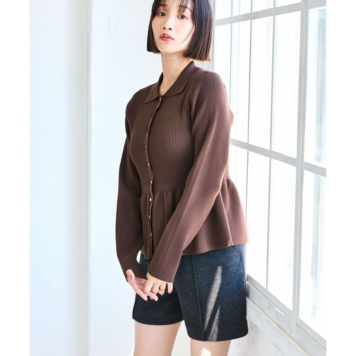 【LILY BROWN×MARY QUANT】クロップドニットカーディガン LILY BROWN×MARY QUANT】クロップドニットカーディガン | リリー
