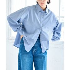 ビス(VIS)の裾ティアードオーバーシャツ/UVケア・イージーケア