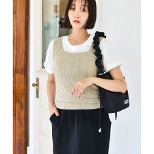 【前後2WAY】ケーブルニットタンクトップ