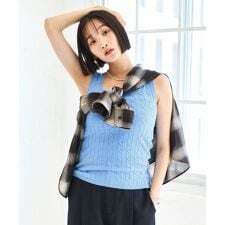 【前後2WAY】ケーブルニットタンクトップ