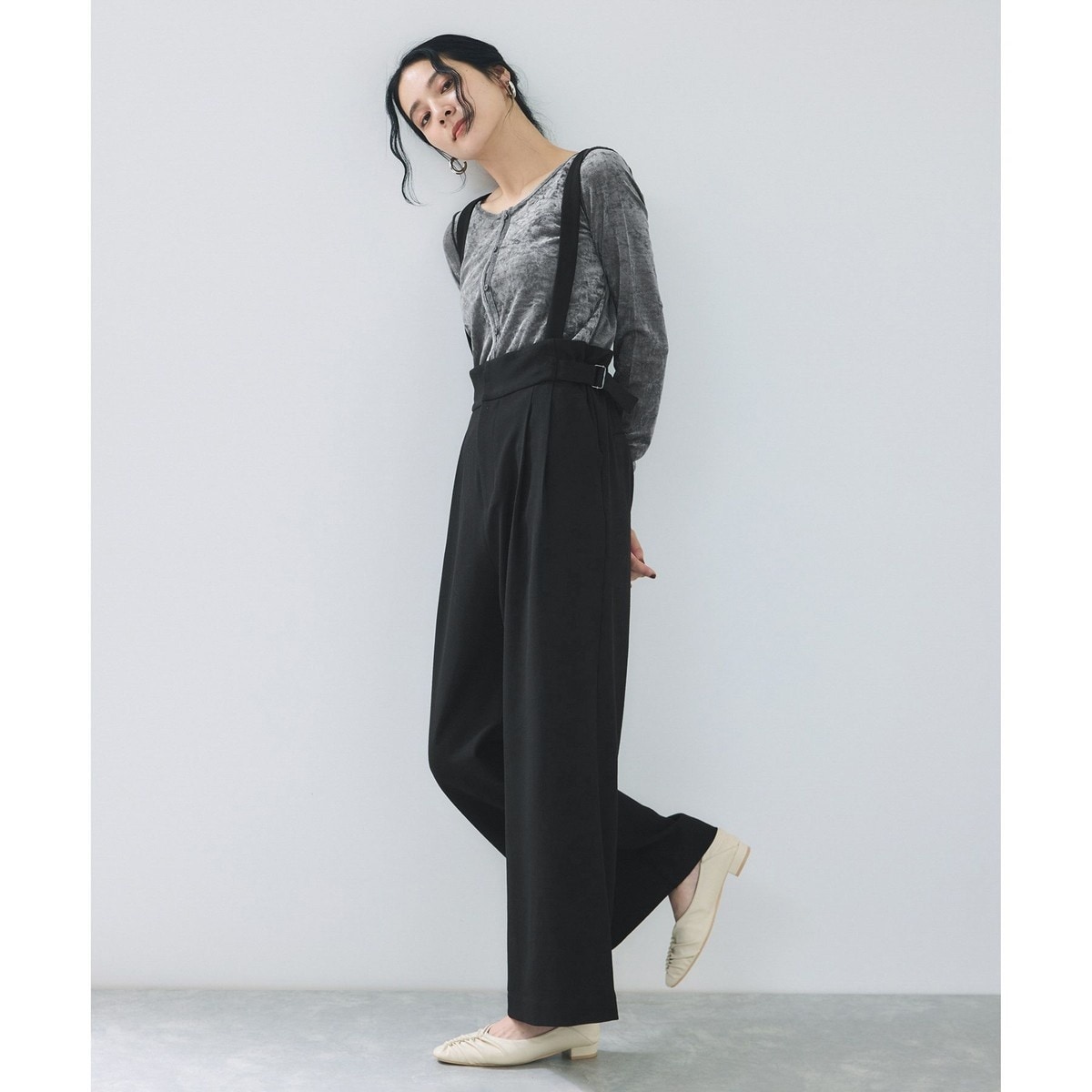 ウォッシャブルサスペンダー付きワイドパンツ2WAY ウォッシャブルサスペンダー付きワイドパンツ2WAY | ジャーナル