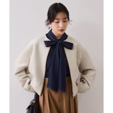 合皮パイピングキルトアソートブルゾン