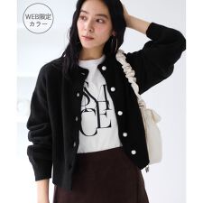 ビス(VIS)のハートアソートパール釦ラメミックスカーディガン/イージーケア・一部WEB限定カラー