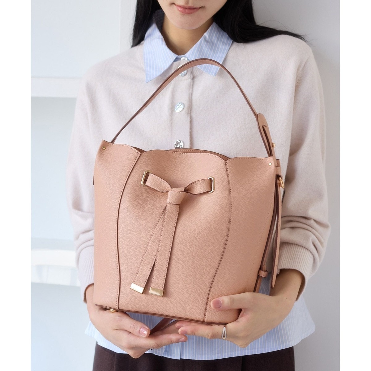 2wayショルダーバック　doplight berry+smile flower florist｜2WAY レザーライク花びらハンドバッグ/ショルダー