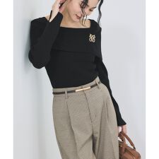 ビス(VIS)のオフショルダーモチモチリブニット