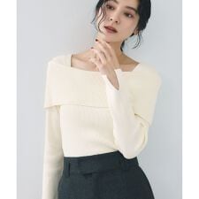 ビス(VIS)のオフショルダーモチモチリブニット