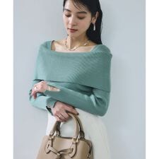 ビス(VIS)のオフショルダーモチモチリブニット