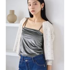 ビス(VIS)のカップ付きベロアキャミソール