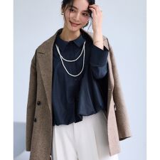 ビス(VIS)の【WEB限定】バルーンペプラムブラウス