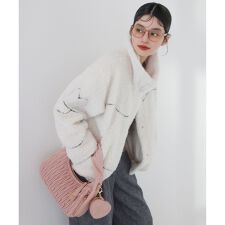 ビス(VIS)のジャガードボアブルゾン