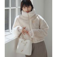 ブローチ付きアソートファーブルゾン