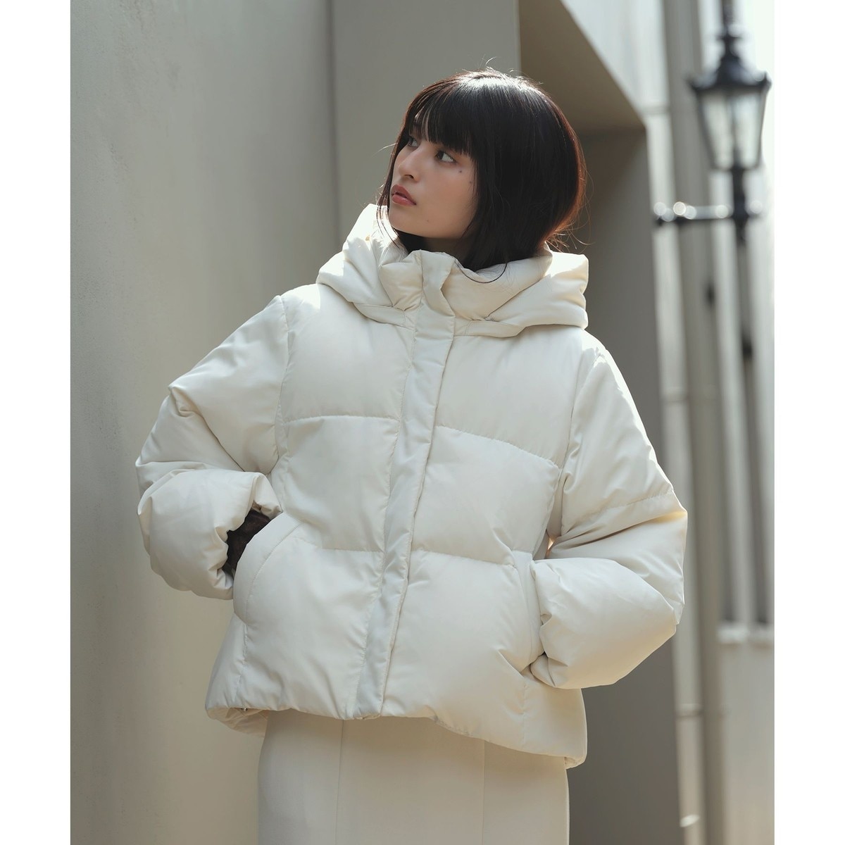 アウター総選挙3位】フード取り外し可能軽量ダウンブルゾン/2WAY・撥水