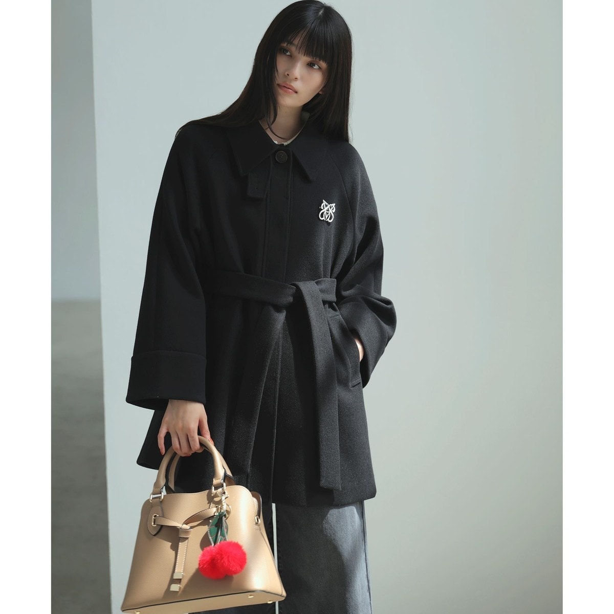 【SLOBE IENA】WO/CA モッサ チェスターコート　21AW スローブ イエナ SLOBE IENA souple woolダブルフェイス