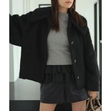 ビス(VIS)の【アウター総選挙1位】ビッグカラーモモンガシャギーショートコート