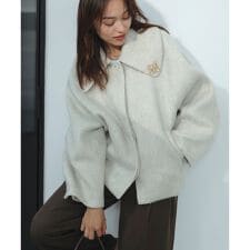 ビス(VIS)の【アウター総選挙1位】ビッグカラーモモンガシャギーショートコート