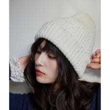 ビス(VIS)のスパンコールラメニット帽