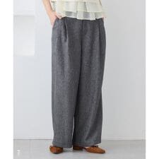 ツイード2タックワイドパンツ