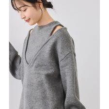 ビス(VIS)の【WEB限定】アンサンブル風Vネックニット