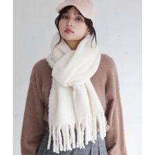 ビス(VIS)のふわふわフリンジマフラー/静電気防止