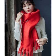 ビス(VIS)のふわふわフリンジマフラー/静電気防止