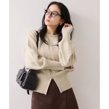 ビス(VIS)の【WEB限定】裾ジップニットプルオーバー