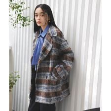 ビス(VIS)の【WEB限定】シャギーミディ丈Pコート