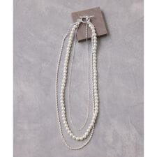 ビス(VIS)のガラスパール3連ネックレス