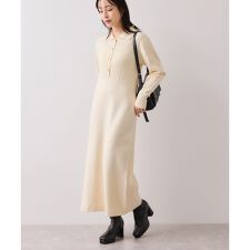 ポロケーブルモチモチニットワンピース