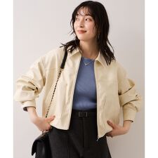 アウトポケット合皮ブルゾン